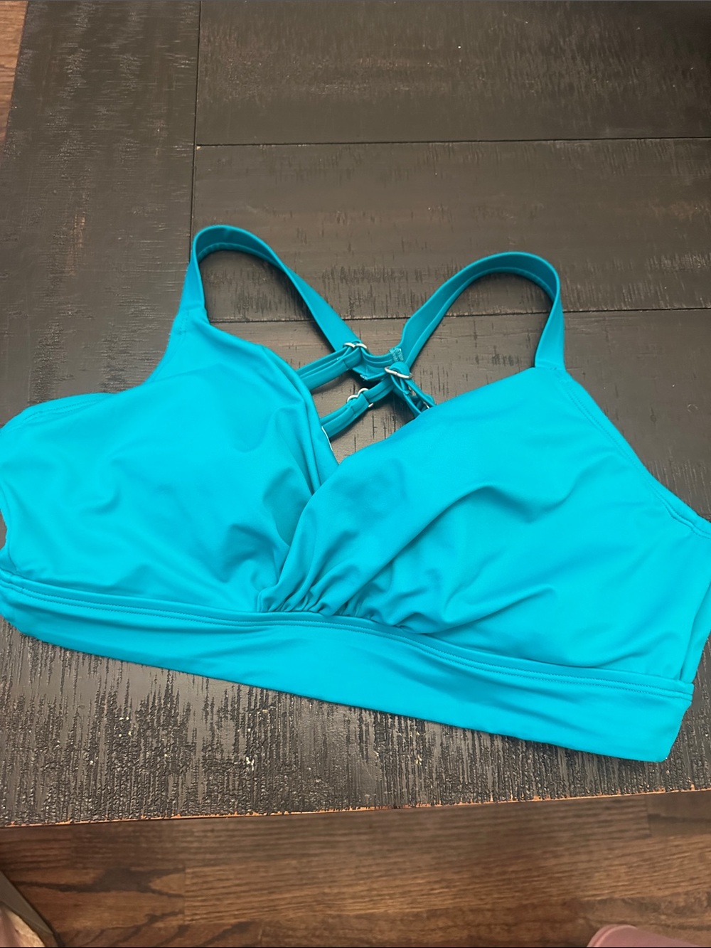 Title Nine Turquoise Strappy Swimming Top 34DD